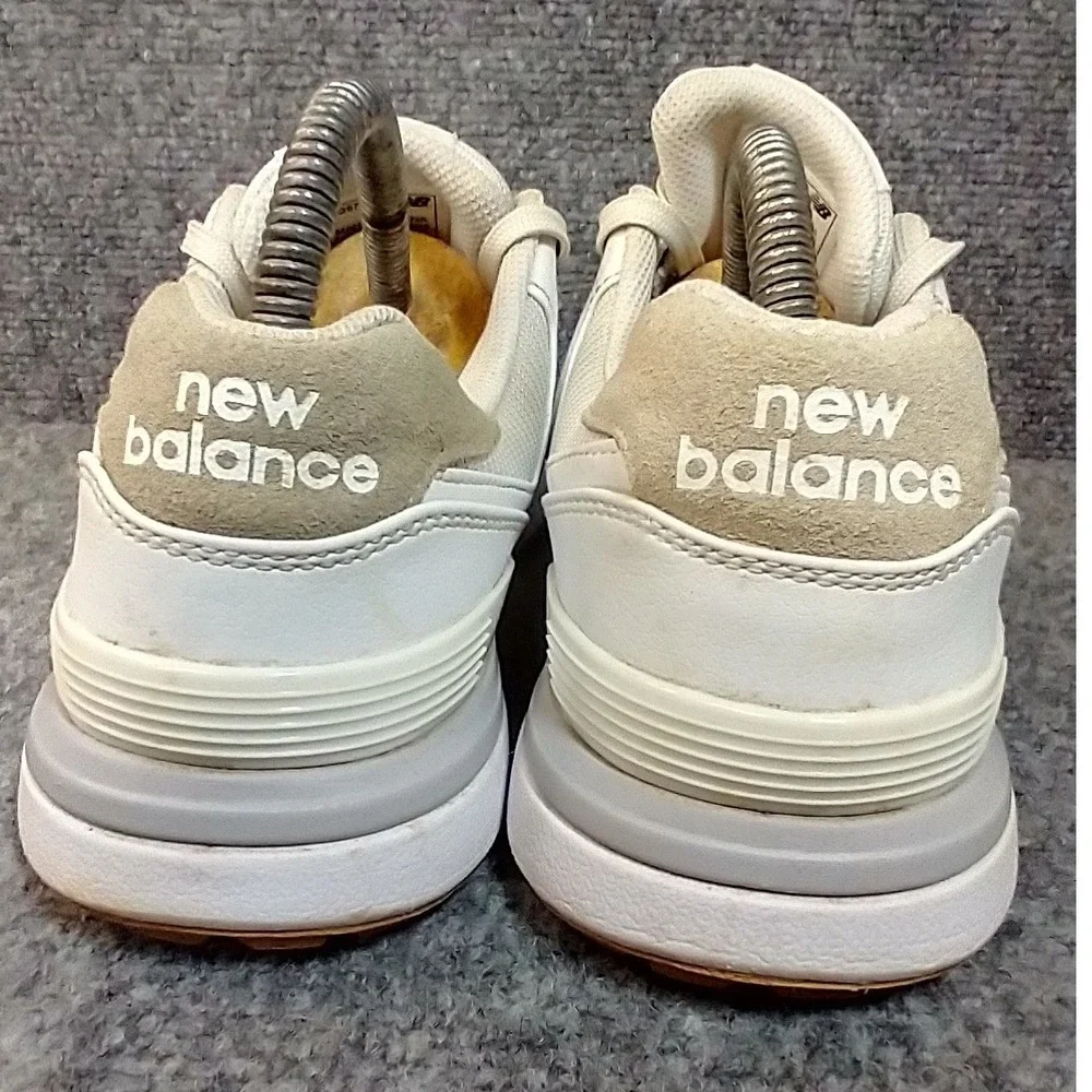 New‎ Balance 574 Golf White Tan Leather Sneakers WG574WT Womens 9 Low Top Shoes